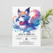 Invitation Fun Kids Fox Anniversaire (Debout devant)