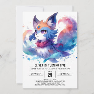 Invitation Fun Kids Fox Anniversaire