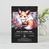Invitation Fun Kids Fox Anniversaire numérique (Debout devant)