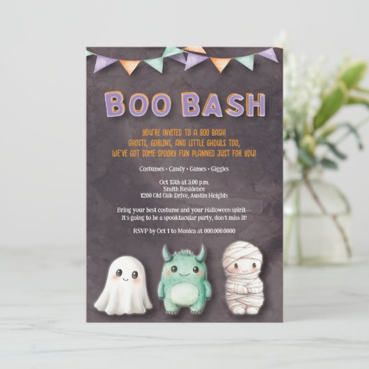 Invitation Fun Kids Halloween (Debout devant)