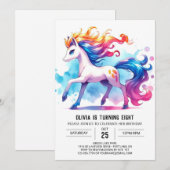 Invitation Fun Kids Horse Anniversaire (Devant / Derrière)