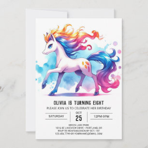 Invitation Fun Kids Horse Anniversaire