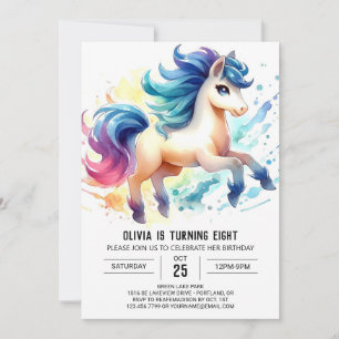 Invitation Fun Kids Horse Anniversaire