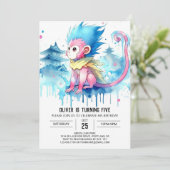 Invitation Fun Kids Monkey Anniversaire (Debout devant)