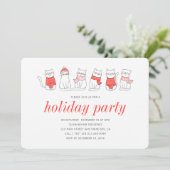 Invitation Fun Kitty Cat Party (Debout devant)
