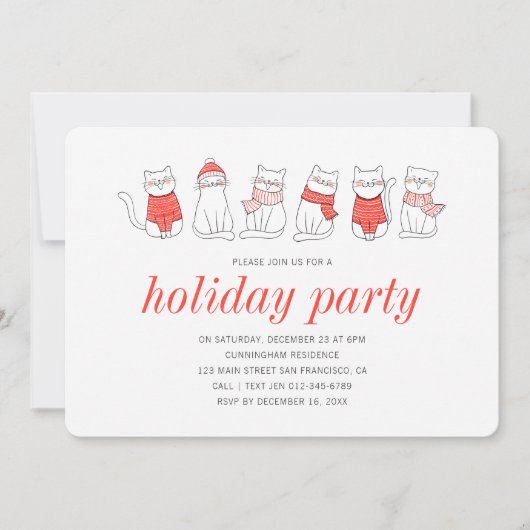 Invitation Fun Kitty Cat Party (Devant)