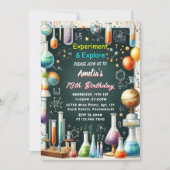 Invitation Fun Lab Kids Geek Nerd Mad Science 9e anniversaire (Devant)