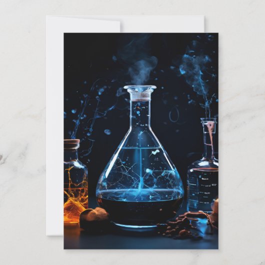 Invitation Fun Lab Kids Geek Nerd Mad Science 9e anniversaire (Dos)