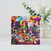 Invitation Fun Ladies Afnoon High Tea Garden Party (Debout devant)