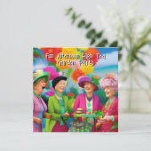 Invitation Fun Ladies Afnoon High Tea Garden Party 5 (Debout devant)