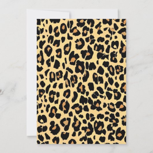 Invitation Fun Leopard Anniversaire Reine Quarante Anniversai (Dos)