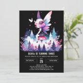Invitation Fun Magique Fairy Anniversaire (Debout devant)