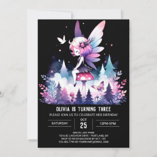 Invitation Fun Magique Fairy Anniversaire