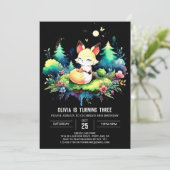 Invitation Fun Majestic Fox Anniversaire numérique (Debout devant)