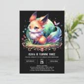 Invitation Fun Majestic Fox Anniversaire numérique (Debout devant)
