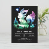 Invitation Fun Majestic Wolf Anniversaire (Debout devant)