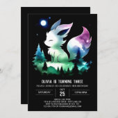 Invitation Fun Majestic Wolf Anniversaire (Devant / Derrière)