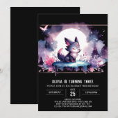 Invitation Fun Majestic Wolf Birthday (Devant / Derrière)