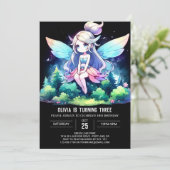 Invitation Fun Minimaliste Fairy Anniversaire (Debout devant)