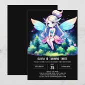 Invitation Fun Minimaliste Fairy Anniversaire (Devant / Derrière)