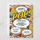 Invitation Fun Modern Ready to Pop Baby shower Comédie photo (Devant)