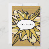 Invitation Fun moderne 50e anniversaire de Mariage d'or (Dos)