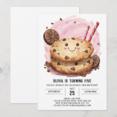 Invitation Fun moderne Cookies personnalisés Anniversaire (Devant / Derrière)