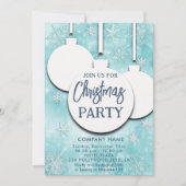 Invitation Fun Noël boules snowflèches fête de vacances (Devant)