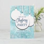 Invitation Fun Noël boules snowflèches fête de vacances (Debout devant)