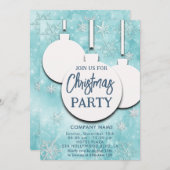 Invitation Fun Noël boules snowflèches fête de vacances (Devant / Derrière)
