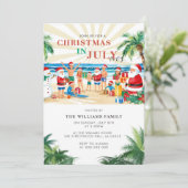 Invitation Fun Noël Tropical en Juillet Beach Party (Debout devant)