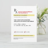 Invitation Fun Novelty Rx Prescription Doctor Retirement (Debout devant)