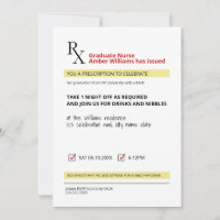 Fun Novelty Rx Prescription Nurse Graduation