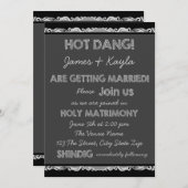 Invitation Fun Old School Rustic Chalkboard Mariage campagnar (Devant / Derrière)
