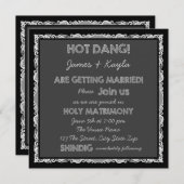 Invitation Fun Old School Rustic Chalkboard Mariage campagnar (Devant / Derrière)