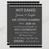 Invitation Fun Old School Rustic Chalkboard Mariage campagnar (Devant / Derrière)