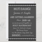 Invitation Fun Old School Rustic Chalkboard Mariage campagnar (Devant)