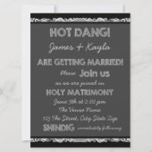 Invitation Fun Old School Rustic Chalkboard Mariage campagnar (Devant)