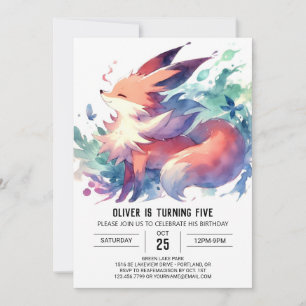Invitation Fun Online Fox Anniversaire