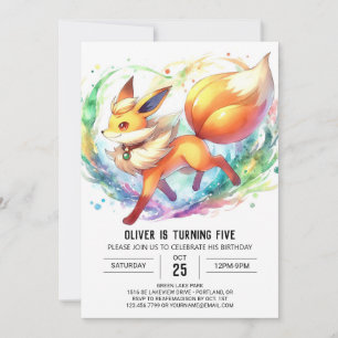 Invitation Fun Online Fox Anniversaire
