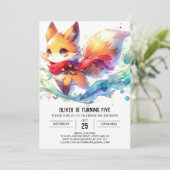 Invitation Fun Online Fox Anniversaire (Debout devant)