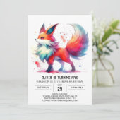 Invitation Fun Online Fox Anniversaire (Debout devant)