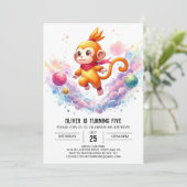 Invitation Fun Online Monkey Anniversaire (Debout devant)