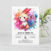 Invitation Fun Online Monkey Anniversaire (Debout devant)