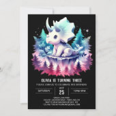 Invitation Fun Online Triceratops Anniversaire (Devant)