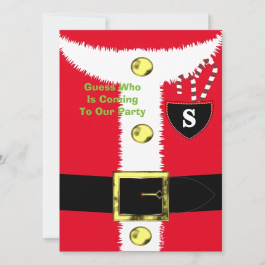 Invitation Fun Père Noël personnalisé (Devant)