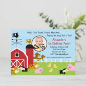 Invitation Fun Photo de Barn Animal Fun (Debout devant)