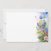 Invitation Fun Pig Baby shower Bleu (Dos)