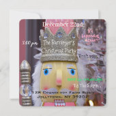 Invitation Fun Pink Nutcracker mignonne fête de Noël (Devant)