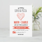 Invitation Fun Pizza Couples Fête des mariées (Debout devant)